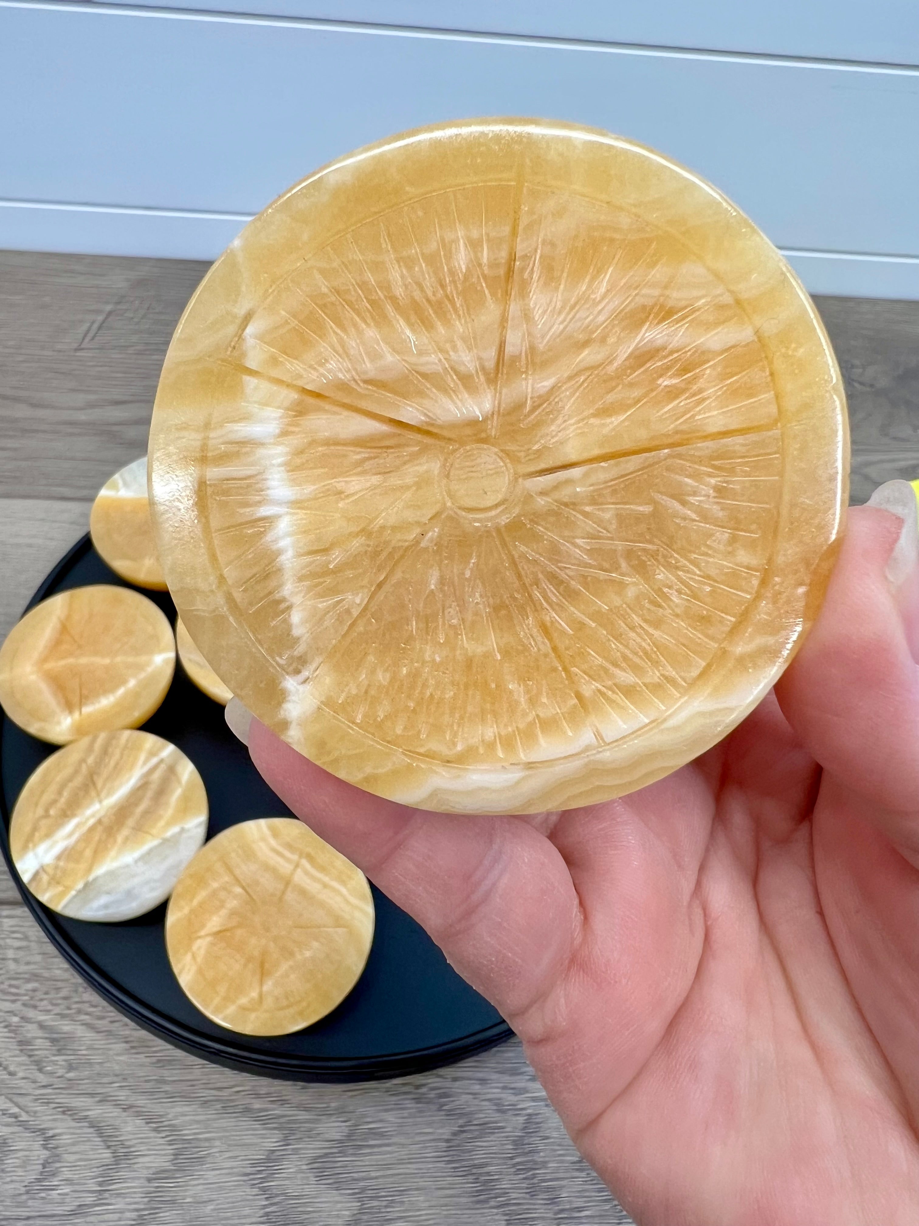 Calcite Citrus Slices & Wedges | Lemon, Orange & Rose Calcite