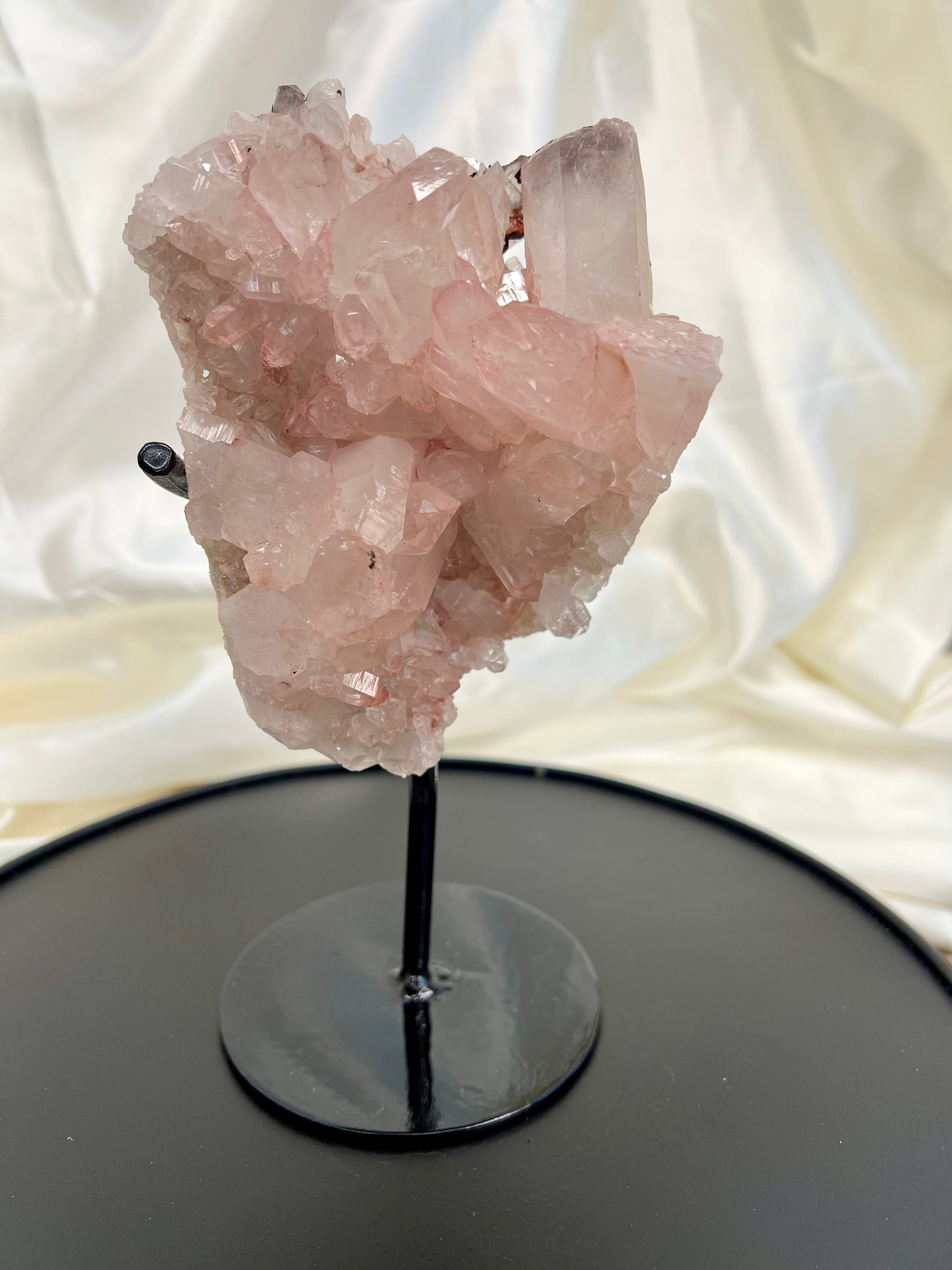 Pink Himalayan Quartz Cluster on Stand | 199