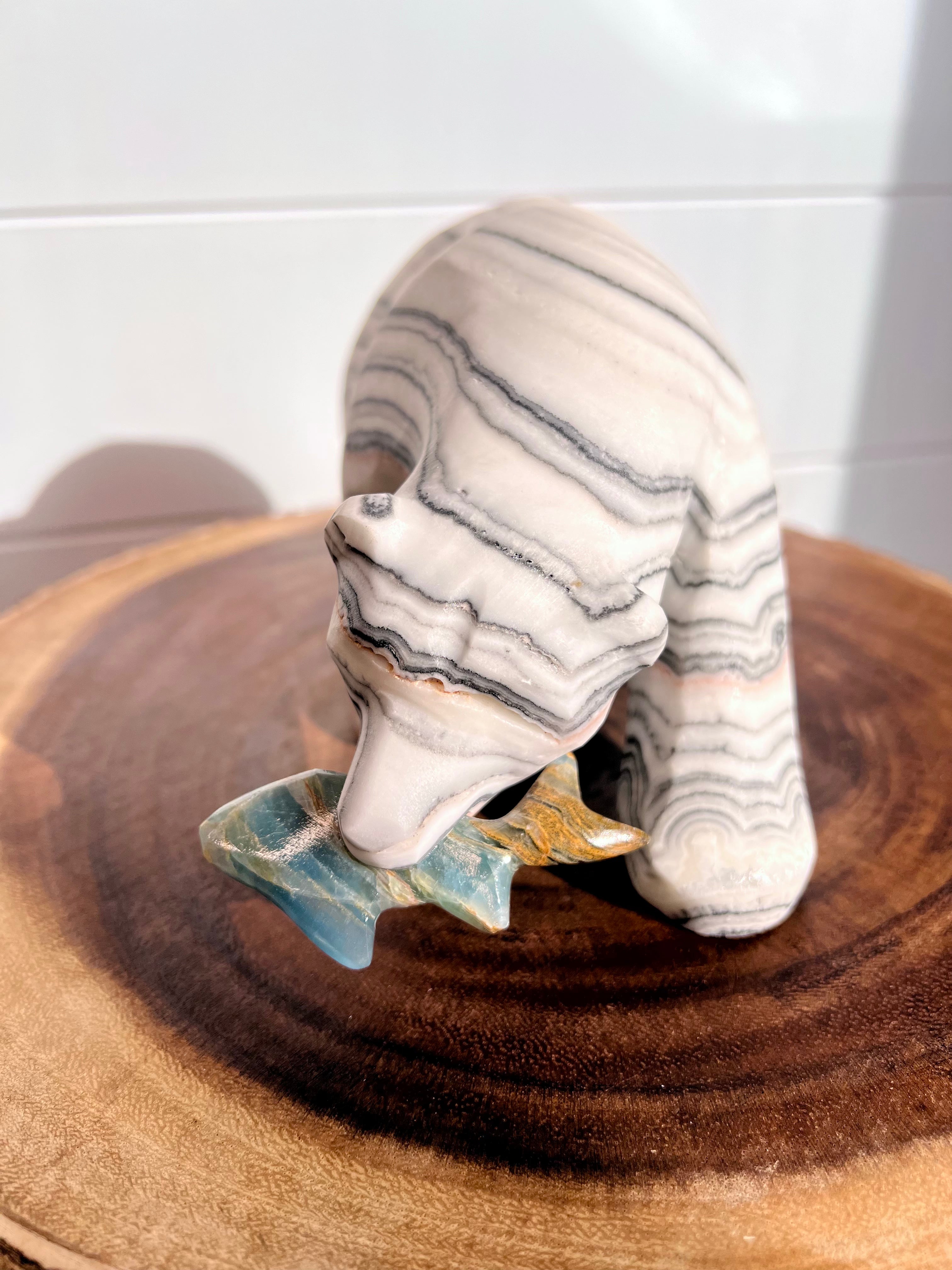 Mexican Zebra Calcite Bear - 333