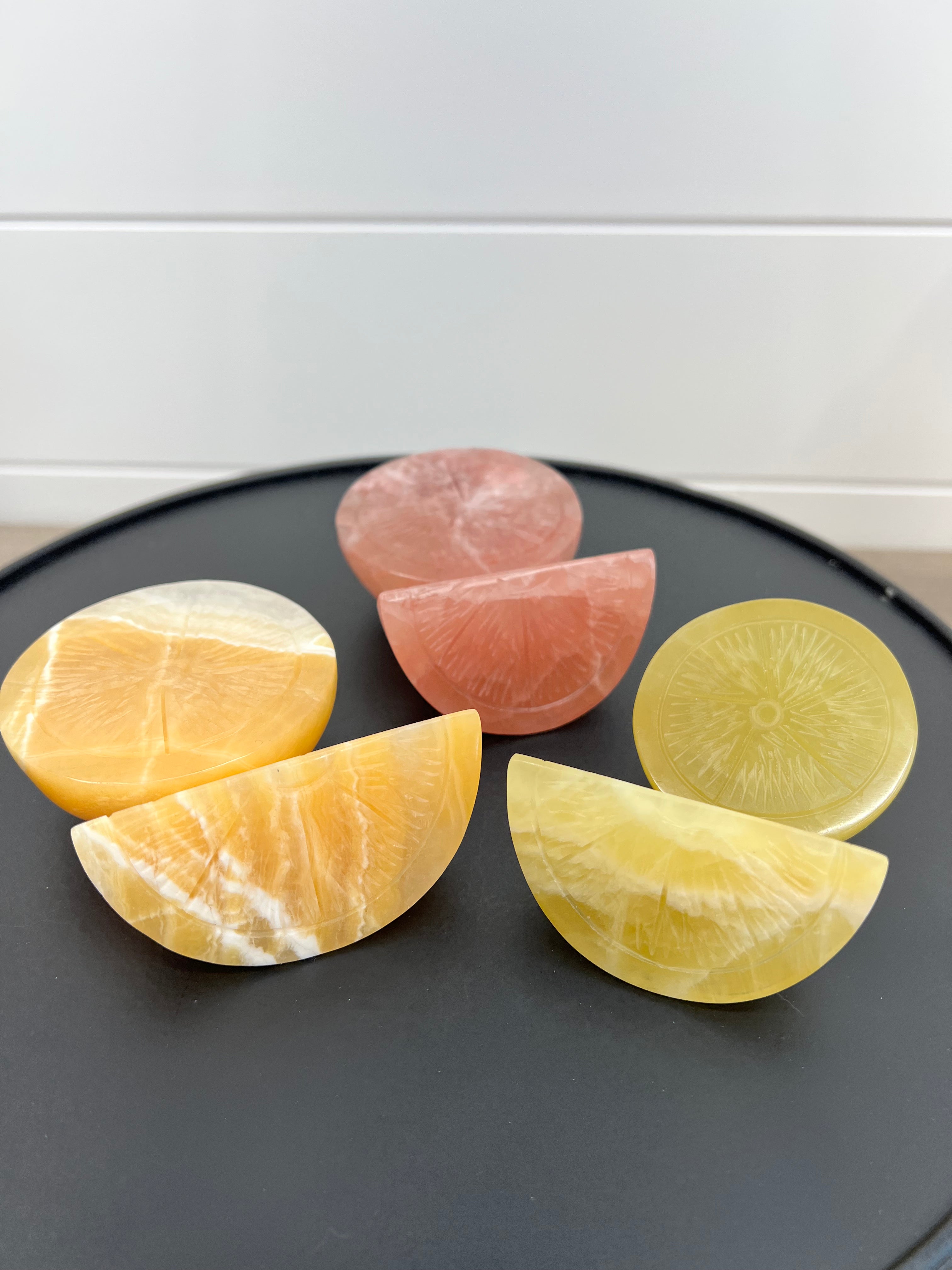 Calcite Citrus Slices & Wedges | Lemon, Orange & Rose Calcite